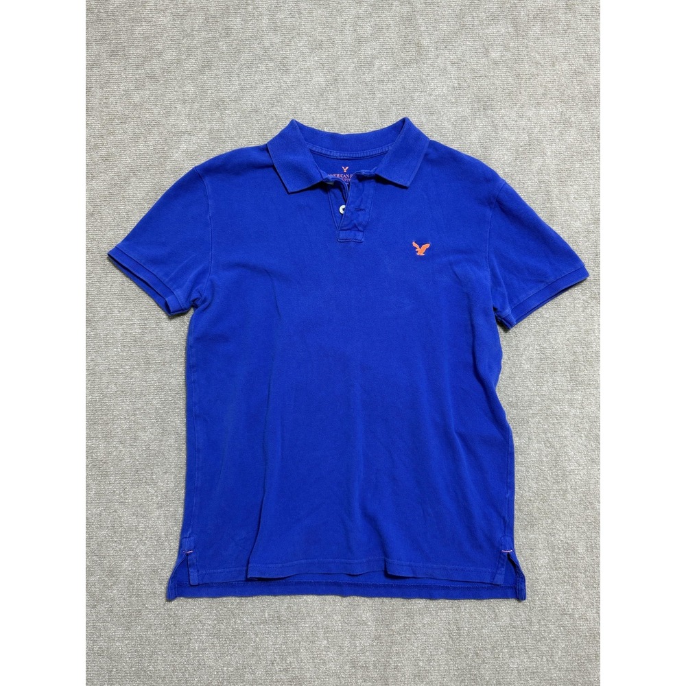 American Eagle Polo Shirt Mens Medium Classic‎ Fit Embroidered Bird Casual Golf